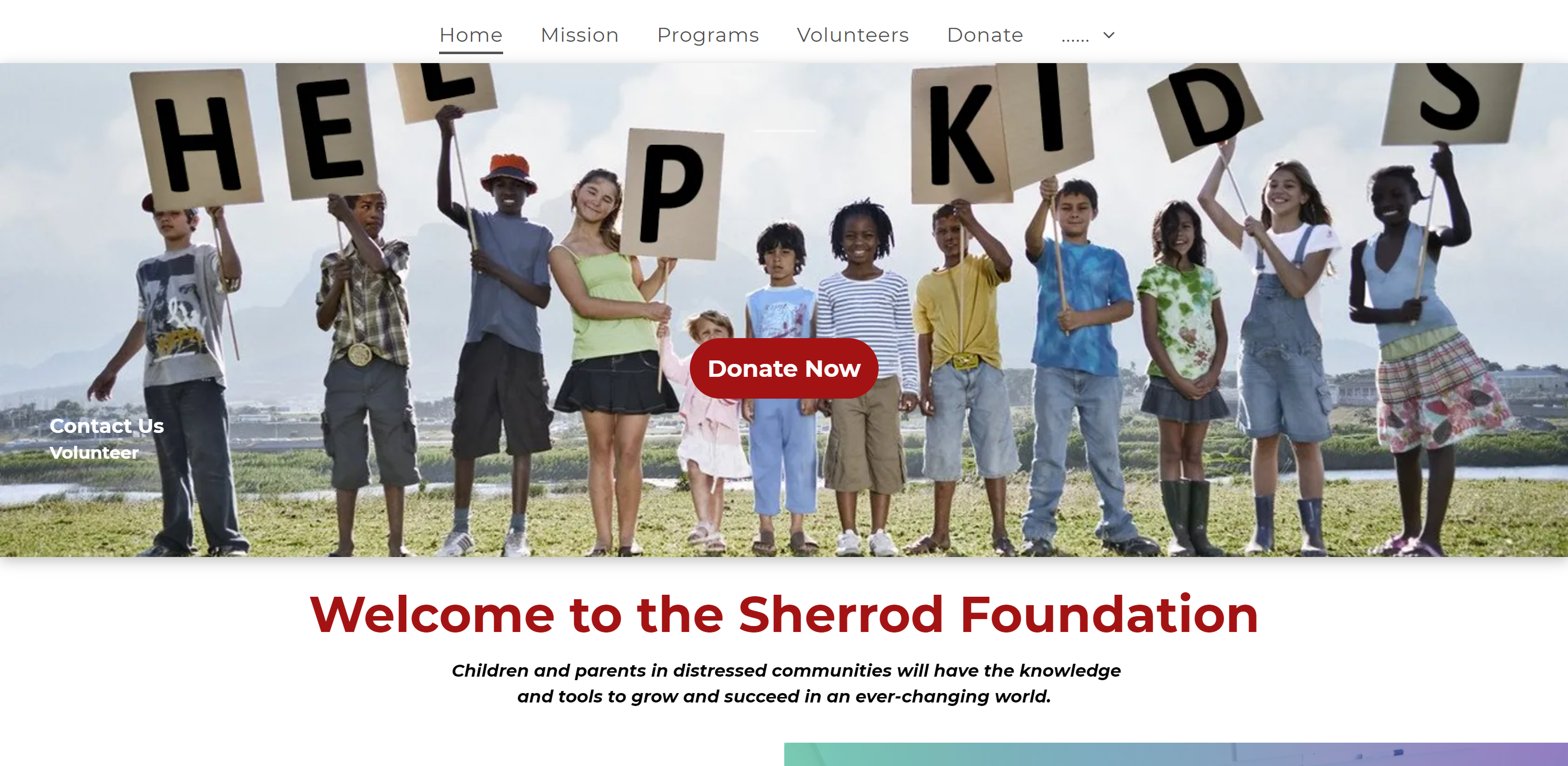 Sherrod Foundation Website