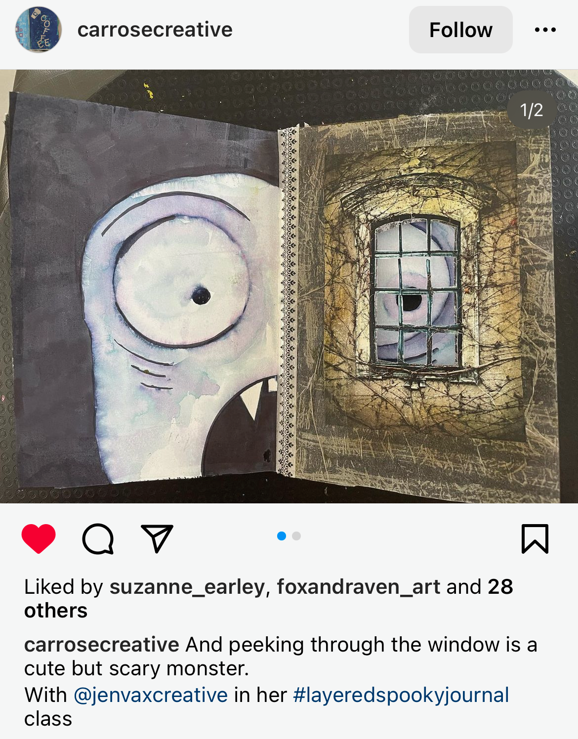 Spooky journal artwork