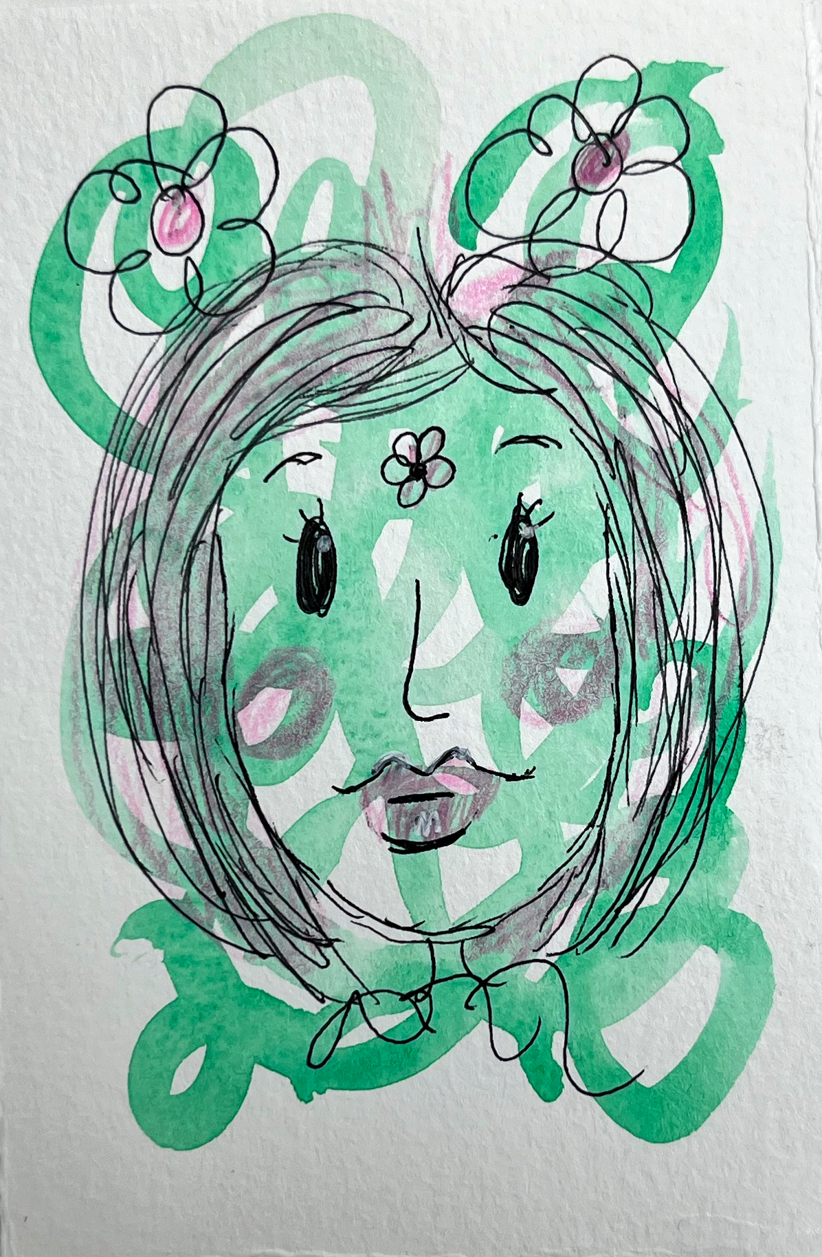 Expressive whimsical portrait