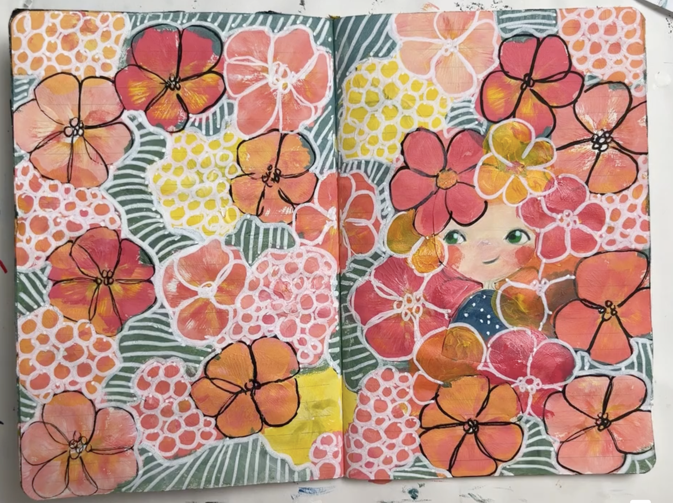 Collection of whimsical faces created in the course