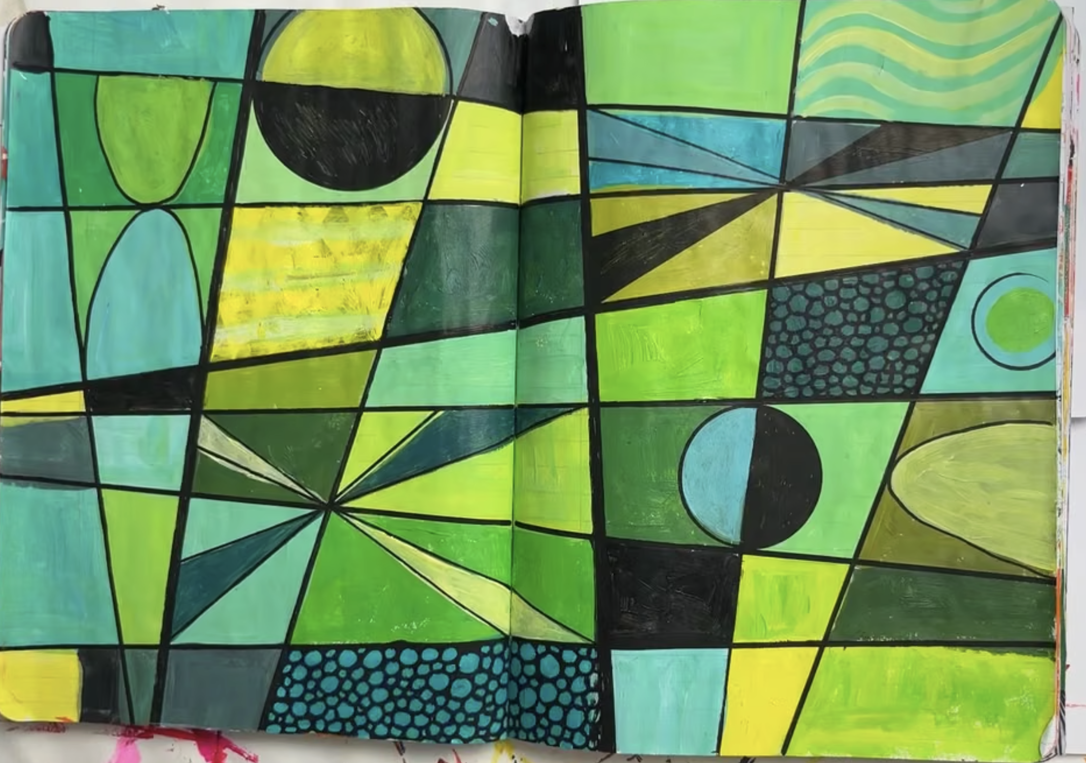 Color Explorations art journal page