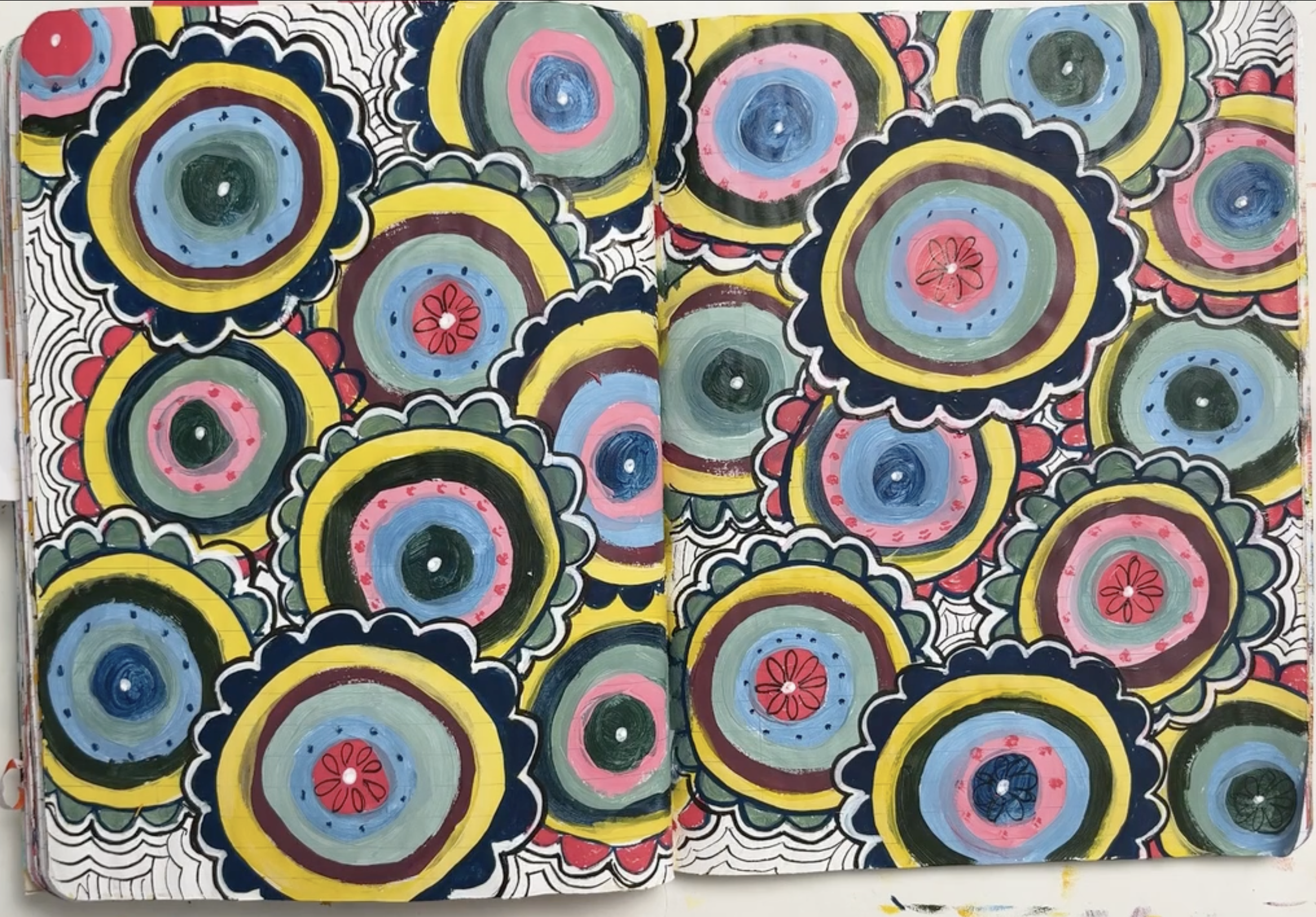Painted color wheel from Color Explorations