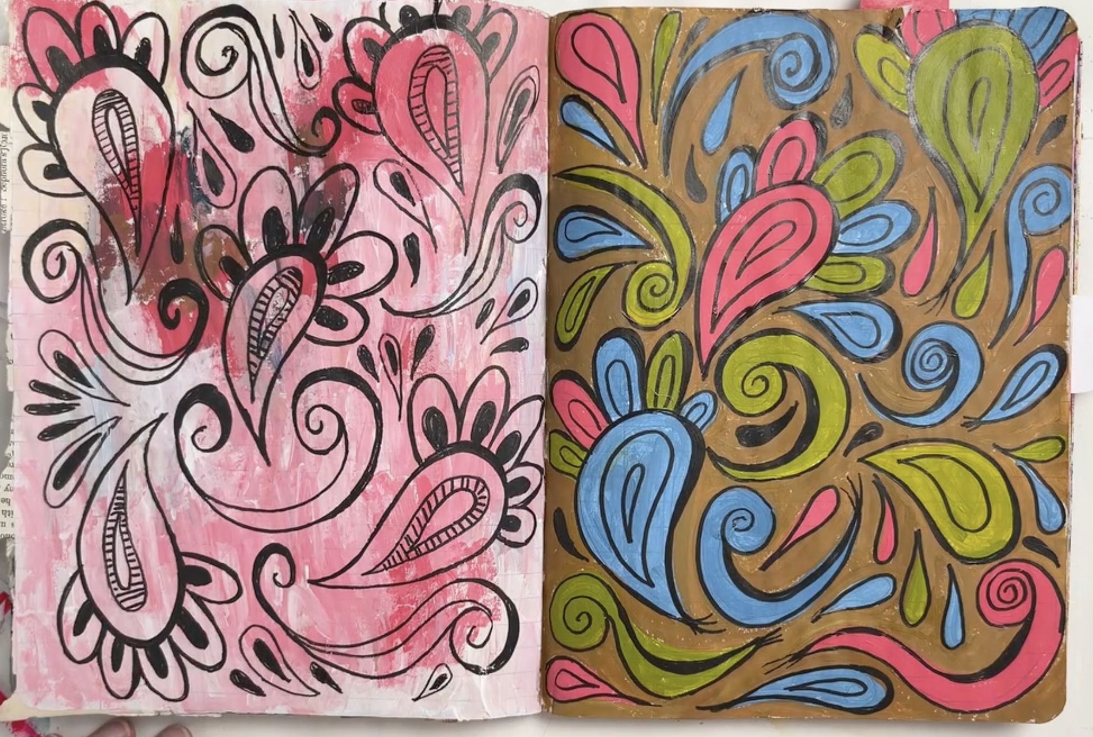 Color Explorations paint mixing exercise