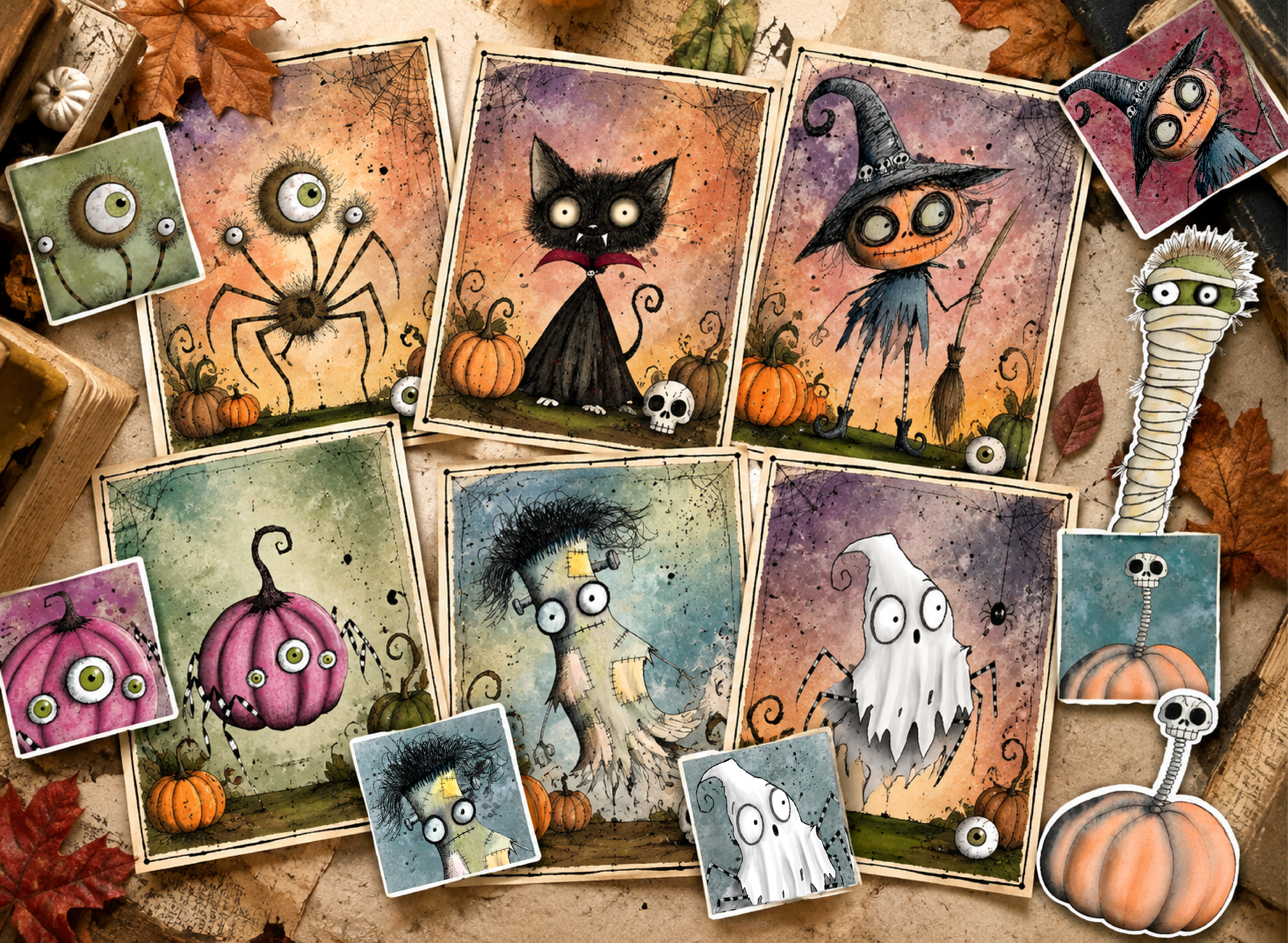 Tiny Worlds Club monthly art collection by Jen Vax